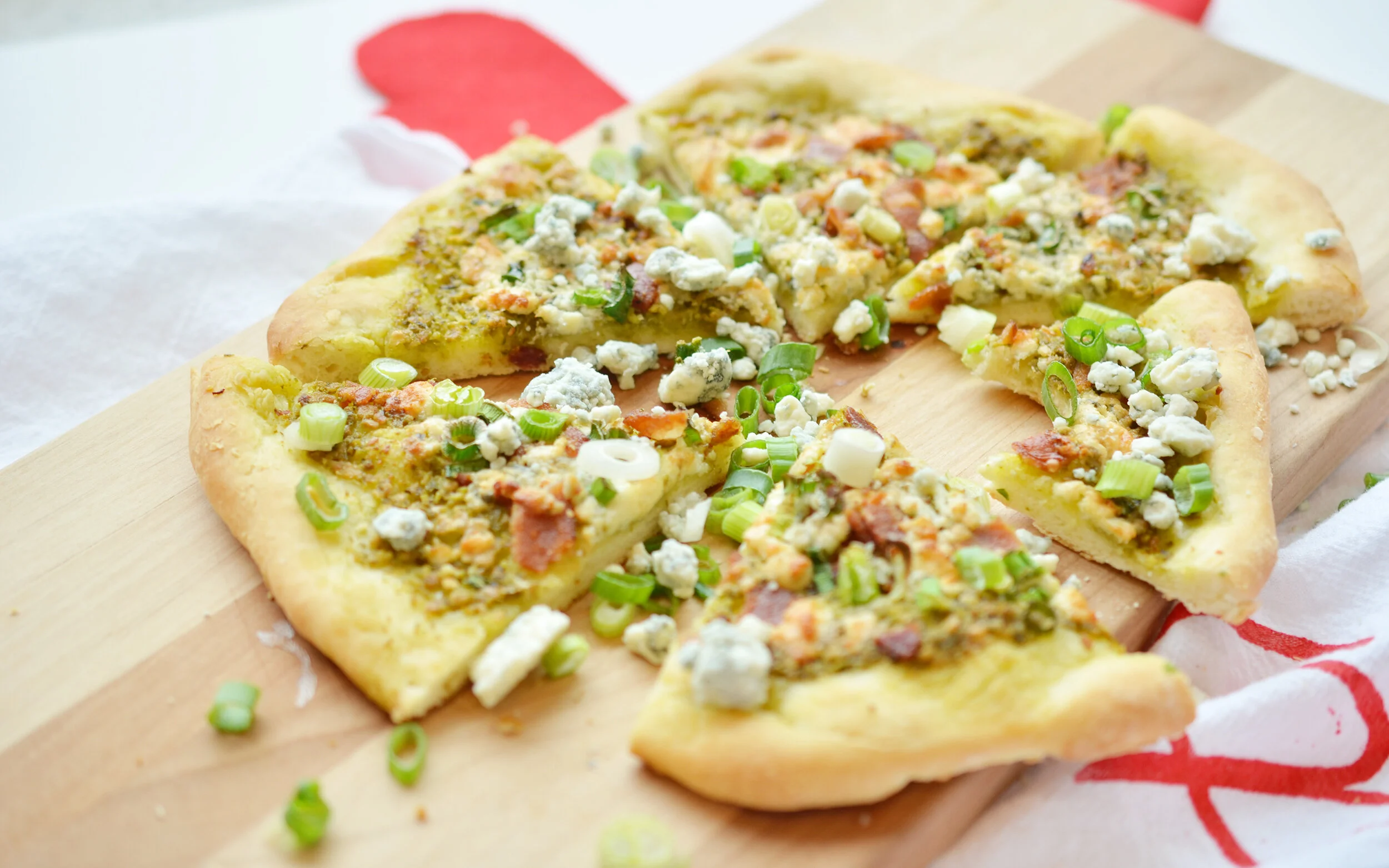 Pesto Pizza with Bacon — Alexandra Hedin Family Friendly